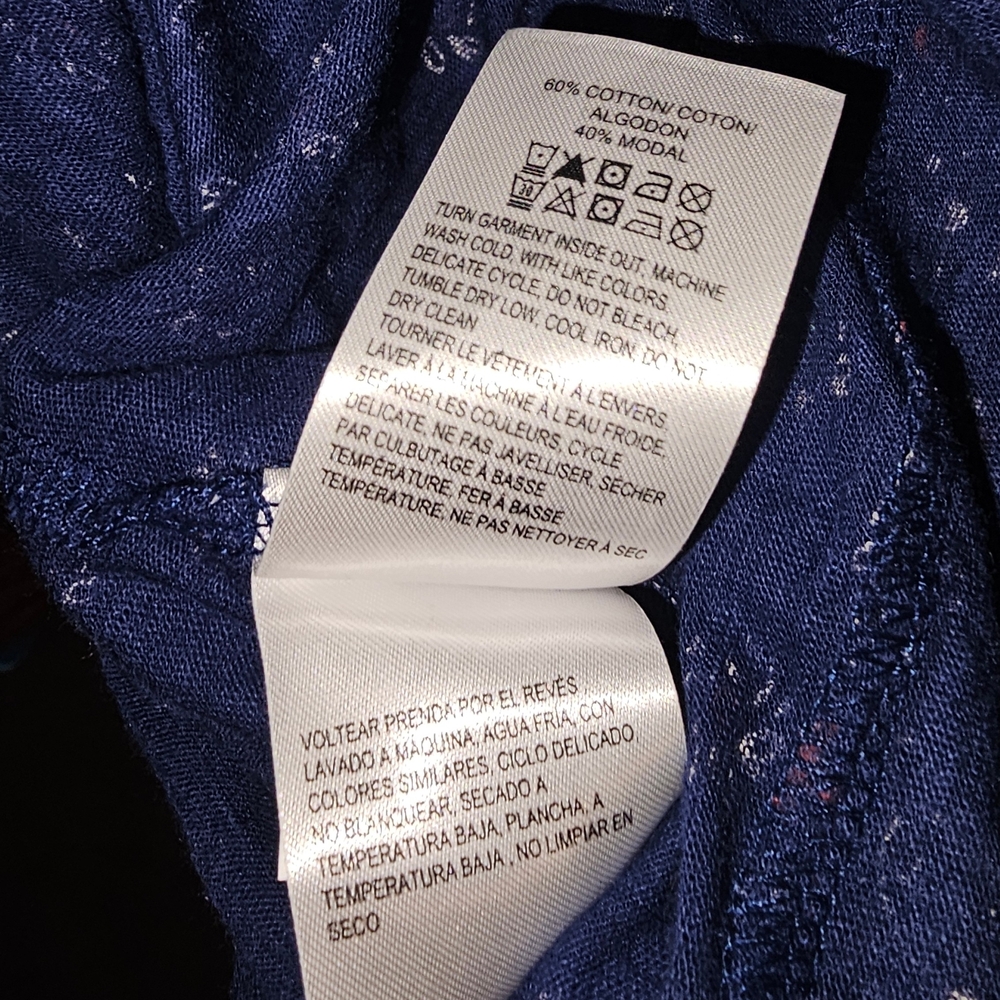 LUCKY BRAND Navy Blue Flowy Pattern Tank Top - Picture 9 of 9